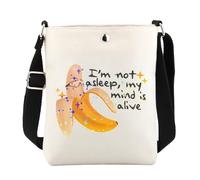JXGZSO Banana Singer - Bolso cruzado I'm Not Asleep My Mind Is Alive Music Lover Merch, Mind is Alive Mb UK