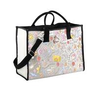 JXGZSO Best Day Ever Pressed Flower Tote Bag Magical Castle Gift WDW Travel Gift (Pressed Flower LT UK)