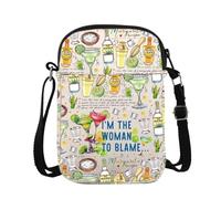 JXGZSO Bolsa cruzada con temática de Margarita I'M The Woman To Blame Bolsa de hombro para beber, To Blame Cb Uk