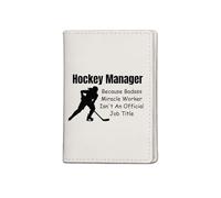 JXGZSO Bolsa de pasaporte de hockey para el gerente de jugador de hockey porque Badass Miracle Worker no es un título oficial para amantes del hockey, Hockey Pb UK, 1, Bolsa para pasaporte