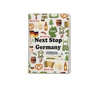 JXGZSO Bolsa para pasaporte de Alemania con texto en inglés «Next Stop Germany», Alemania Pb Reino Unido, 1, Bolsa para pasaporte