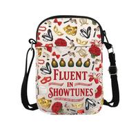 JXGZSO Bolso cruzado con temática de teatro Fluent In Showtunes Merch para los fanáticos del teatro, Showtunes Cb Uk