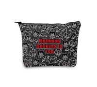 JXGZSO Divertida bolsa de maquillaje de Mothman Believes In You Mothman Folklore Book Lover Gift, Mothman - Bolsa negra