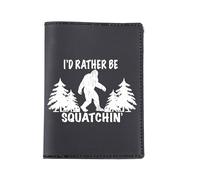 JXGZSO Divertida bolsa de pasaporte de Sasquatch Cryptid Creatures Gift Travel Essentials Merch, Be Squatchin Pb Uk, 1, Bolsa para pasaporte