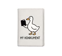 JXGZSO Divertida cartera de ganso para pasaporte, regalo para novio, novia, artículos esenciales de viaje, My Honkument Pb Uk, 1, Bolsa para pasaporte