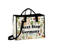 JXGZSO Germany Trip Gift Next Stop Germany Bolsa de viaje Alemania Bolsa de viaje Alemania Vacaciones Bolsa de maquillaje Regalo turístico, Alemania Lt Reino Unido