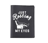 JXGZSO Just Resting My Eyes Funny Dad - Bolsa de pasaporte para viaje, artículos esenciales de viaje, My Eyes Pb UK, 1, Bolsa para pasaporte