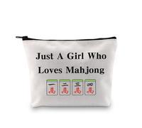 JXGZSO Lucky Mahjong Tiles Bag Just A Girl Who Loves Mahjong Bolsa de almacenamiento para Mahjong Girl (bolsa Mahjong)