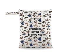 JXGZSO Mary Quote - Bolsa de comestibles con texto en inglés "Practically Perfect in Every Way" inspirada en la película, Prácticamente perfecto en todos los sentidos