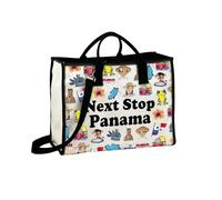 JXGZSO Panama Landmarks Gift Next Stop Panama Tote Bag Travel Lover Gift Panama Vacation Gifts, Panamá Lt Reino Unido