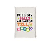 JXGZSO Pull My Balls and Make Me Yell - Bolsa de pasaporte para amantes del juego, regalo para jugadores de bingo, Pull My Pb Uk, 1, Bolsa para pasaporte