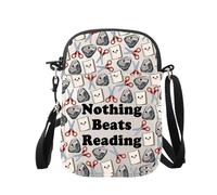 JXGZSO Rock Paper Scissors - Bolsa cruzada para leer Kawaii, regalos divertidos para amantes de los libros, Bolsa para tijeras de papel de roca, small