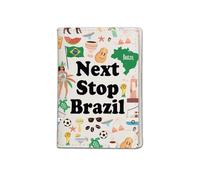 JXGZSO Símbolos de Brasil Gift Next Stop Brasil bolsa de pasaporte regalos de viaje a Brasil regalo para amantes de Brasil, regalos de viaje a América del Sur, Brasil Pb Reino Unido, 1, Bolsa para