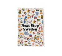 JXGZSO Sweden Symbols Souvenir Next Stop Sweden Passport Bag Regalos de vacaciones Suecia Viaje Regalo Suecia Amante Regalo Europa Regalos, Suecia Pb Reino Unido, 1, Bolsa para pasaporte