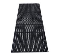 jxgzyy Rollo de tapete de Goma antifatiga para Drenaje de 35.4 x 83 Pulgadas, tapete de plástico Resistente Antideslizante para Restaurante, Bar, Garaje, jardín, Color Negro