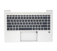 Jxjslp Nuevo reemplazo para HP Probook 640 645 G8 14 pulgadas Notebook Palmrest Upper Case con montaje de teclado sin retroiluminación M48794-001 Plata