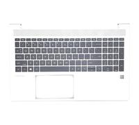 Jxjslp Repuesto para HP Probook 450 455 G9 Laptop Upper Case Palmrest Top Cover con teclado Asamblea N01934-001 Plata
