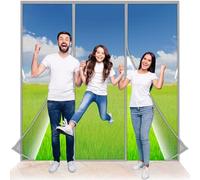 JXLQFA Mosquitera magnética para Doble puerta, 280x230 cm Se Cierra Automáticamente, Doble Apertura Lateral Mosquitera Puerta Corredera, Cortinas Mosquiteras para, Ventanas, Balcón Gris