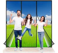 JXLQFA Mosquitera magnética para Doble puerta, 310x240 cm Se Cierra Automáticamente, Doble Apertura Lateral Mosquitera Puerta Corredera, Cortinas Mosquiteras para, Ventanas, Balcón Negro