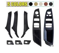 JXMFKBB 7 Uds volante a la derecha RHD/ajuste for BMW 5 series F10 F11 520 525 manija de puerta interior de coche negra Panel interior cubierta embellecedora de tirar reposabrazos(Model B Black)