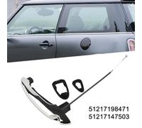JXMFKBB Manija de puerta delantera izquierda derecha del automóvil/Apto for BMW/Apto for Mini/Apto for Cooper R50-R59 51217198471 2002-2015 Reemplazo de manija de puerta exterior(Left)