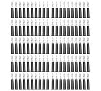 Jxngery 100 conectores de plátano soldados de ABS de aleación de zinc de latón, conector de batería de camión de 4 mm (negro)