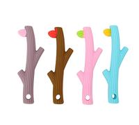 Jxngery 4 Piezas de Juguete para la dentición del bebé, mordedor, Tubo para Masticar, Juego de Silicona de Grado alimenticio para bebés