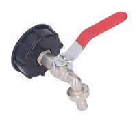 Jxngery Adaptador de Tote IBC Válvula de latón a Prueba de Fugas de 1/2 Pulgada Rosca Gruesa para Conector de Manguera de jardín de Tanque de Agua de 275 a 330 galones