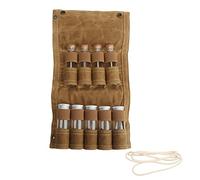 Jxngery Bolsa de Botella Bolsa de Almacenamiento de condimento portátil Plegable con 9 Botellas para Acampar a la Barbacoa Picnic (Caqui)