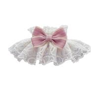 Jxngery Bufanda con Lazo de Encaje para Gatos, Collar con Lazo y Babero de Encaje con Flora y Estilo Princesa, Ligero y Lindo, para Gatitos, Cachorros, Peluche (Metro)