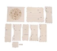 Jxngery Caja de almacenamiento de empalme con tapa hueca, caja de madera en, organizador de escritorio, kit de montaje de mortaja y espiga