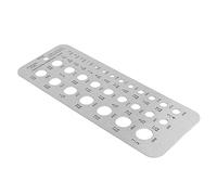 Jxngery Calibre de taladro de acero inoxidable para brocas de 1/16 de pulgada a 1/2 pulgada 17/64-1/2 0.062-0.250 Perno 29 agujeros Calibre de taladro de metal