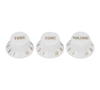 Jxngery Control de la Guitarra Knob Volume Tone Kit de plástico Kit Electric Bass GD73 White Gold Fácil instalación de Accesorio de Accesorio de Firma Duradera Premio
