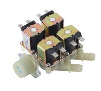 Jxngery DC 12V DN20 G3/4" 1 en 4 válvula electromagnética de plástico válvula de drenaje de agua normalmente cerrada