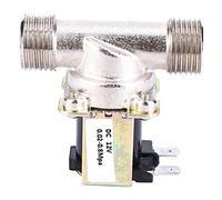 Jxngery DC12V G1/2 NC Válvula solenoide eléctrica de latón Válvula de entrada de agua normalmente cerrada