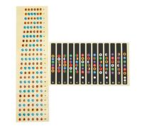 Jxngery Escala de Guitarra Pegatina Colorida de Nota fácil Lectura acordes Maestro 2pcs música calcomanía Principiante