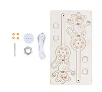 Jxngery Juguete de equilibrio de gravedad Experimento de madera DIY Mono caminando sobre la cuerda floja Juguete educativo científico