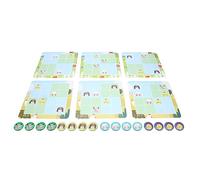 Jxngery Kid Niños Rompecabezas Educativo Temprano Sudoku Ajedrez Juego de Mesa Juguete con Caja de Almacenamiento (Animales de Granja (Primaria) 16 Cuadrados Rojo)