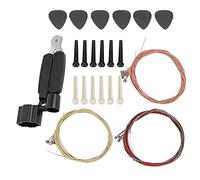 Jxngery Kit de Accesorios de Guitarra String Pick Bridge Pin 3 en 1 Reemplazo de Herramientas Conjunto de Banjo Mantenimiento de violín Rojo Colorido