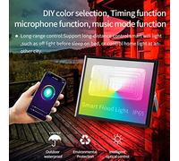 Jxngery Luz de inundación inteligente WiFi 30W 2000LM Regulable RGB Cambio de color 2700K-6500K Luces de escenario Funcionan con Alexa y Bañador de pared para el hogar al aire