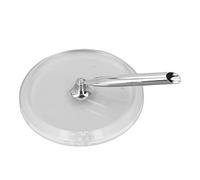 Jxngery Pen Stand Acrylic Metal Classic Style Compact Design Insertion Pen Stand Desktop for Business Offices (Silver and Round Base)