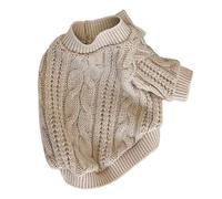 Jxngery Suéter de Punto para Perros cálido y Elegante Ropa de Punto para Perros pequeños Pomeranian Teddy Bichon Poodle (Punto único L)