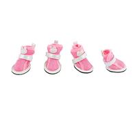 Jxngery - Zapatos de Malla para Perros, Antideslizantes, Transpirables, Ligeros, a la Moda, Botas de Verano para Cachorros de bichón Osito de Peluche (Rosa)