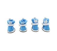 Jxngery - Zapatos de Malla para Perros, Antideslizantes, Transpirables, Ligeros, a la Moda, Botas de Verano para Cachorros de bichón Osito de Peluche (Azul)