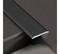 JXNVHJ Barra De Transición Riel De Transición, Perfil De Transición, Tapajuntas Suelo, Ancho: 2/3,3/7 Cm, Tira De Moldura De Borde(Black,2cm)