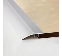 JXNVHJ Perfil De Compensación, Perfil De Transición, Tiras De Transición De Suelo para Desnivel Tarima, Listones De Umbral para Alturas De 0.7-1.5 Cm(Silver,90cm)