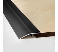 JXNVHJ Perfil De Compensación, Perfil De Transición, Tiras De Transición De Suelo para Desnivel Tarima, Listones De Umbral para Alturas De 0.7-1.5 Cm(Black,90cm)