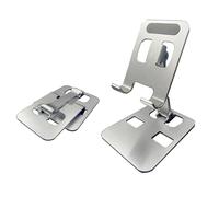 JXPXJMY Aleación de Aluminio Smartphone Soporte de Escritorio,Soporte Universal Ajustable para iPhone Huawei Galaxy y Muchos Otros Sólo los Teléfonos Móviles y Tabletas (Plata)