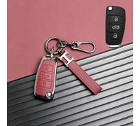 JXTTJ Coche Llave Cubierta para Audi A6 Allroad 4GH4GJ 2012-2015, Coche Llave Protector, Funda Llave de Coche Resistente Al Polvo Accesorios,Einheitsgröße-B Red