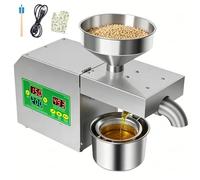 JXUANMM Máquina de Prensa Aceite, Extractor Aceite automático Comercial para el hogar 1200 W, expulsor en frío y Caliente eléctrico Acero Inoxidable maní, sésamo, Soja, Semillas Girasol, nueces